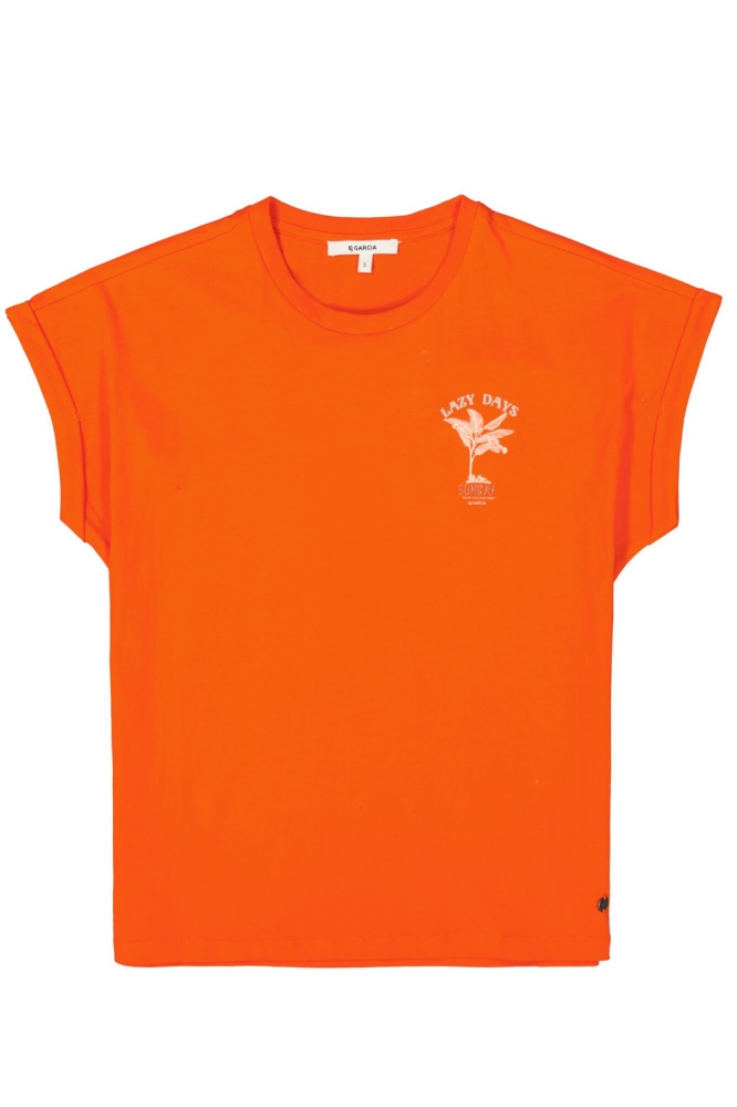 T SHIRT C50207 1345 tangerine red